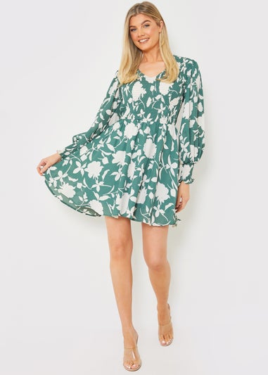 In The Style Jac Jossa Floral Print Mini Dress