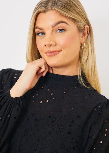 In The Style Jac Jossa Black High Neck Blouse