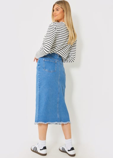 In the Style Jac Jossa Denim Midi Skirt