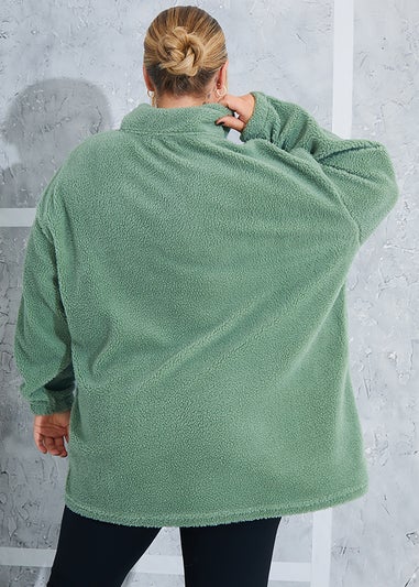 In the Style Gemma Atkinson Khaki Borg Sweatshirt