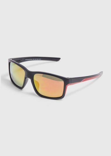 Orange Mirror Lens  Sport Sunglasses
