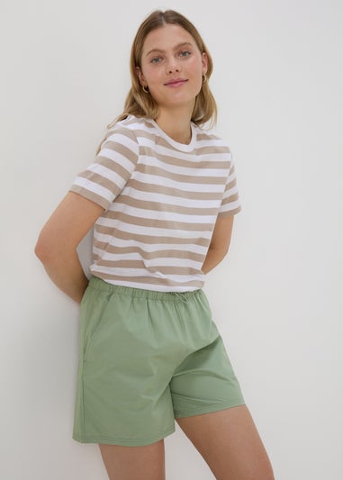 Khaki Parachute Shorts