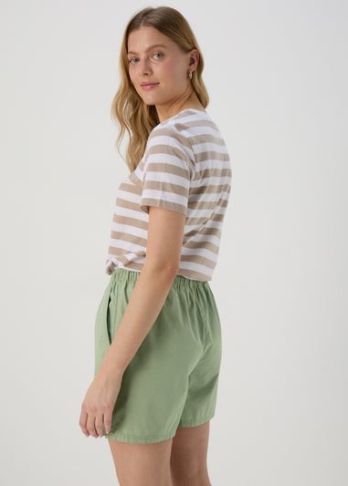 Khaki Parachute Shorts