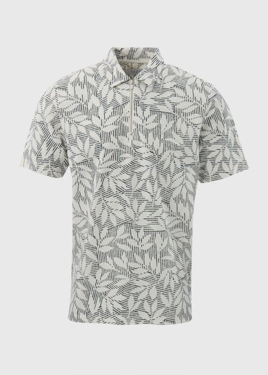 Ecru Leaf Polo Shirt