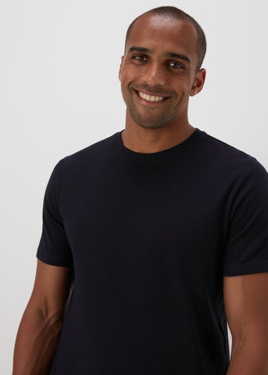 3 Pack Khaki Black & White Plain T-Shirt