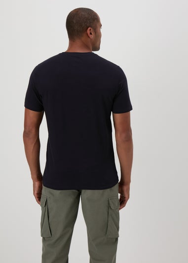 3 Pack Khaki Black & White Plain T-Shirt