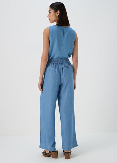 Mid Wash Wide Leg Co Ord Trousers