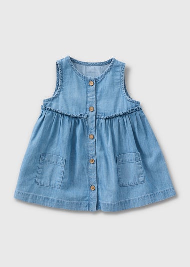 Baby Blue Chambray Dress (Newborn-23mths)