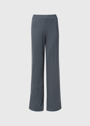 Grey Ribbed Co-Ord Trousers