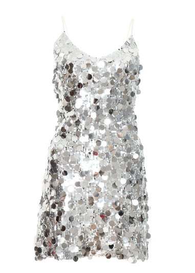 Quiz Silver Sequin Bodycon Dress