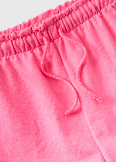 Girls Hot Pink Sweat Shorts (1-7yrs)