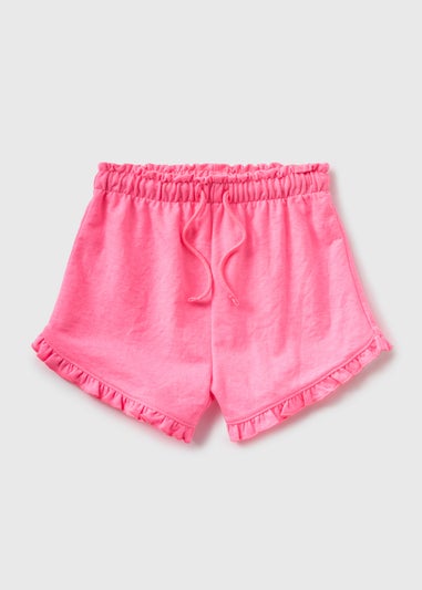 Girls Hot Pink Sweat Shorts (1-7yrs)