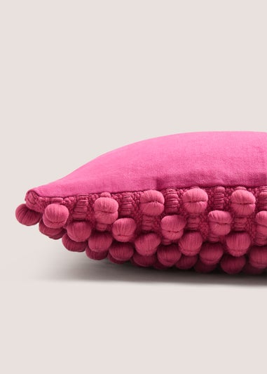 Pink Bobble Cushion