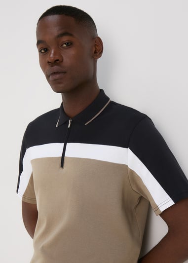 Black & Stone Horizontal Cut & Sew Polo Shirt