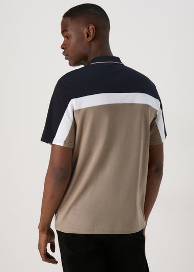 Black & Stone Horizontal Cut & Sew Polo Shirt