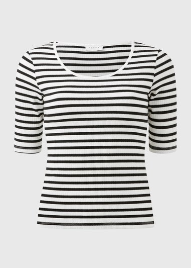 Stripe  3/4 Sleeve T-Shirt