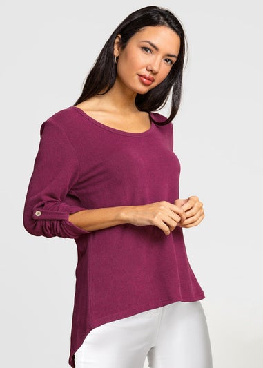Roman Rose Jersey Bow Back Detail Top