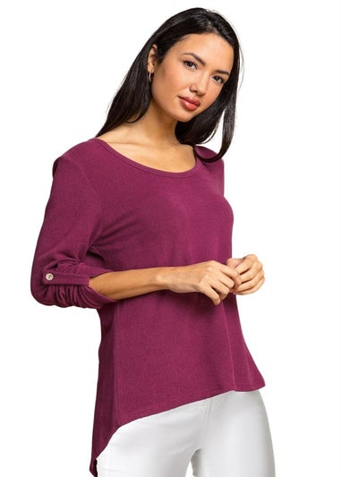 Roman Rose Jersey Bow Back Detail Top