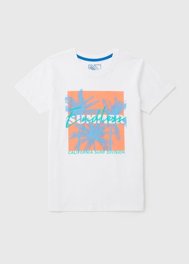 Boys White Endless Summer Palm T-Shirt (7-13yrs)