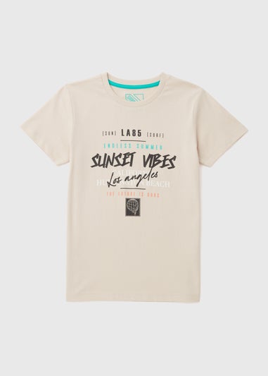 Boys Cream Sunset Vibes T-Shirt (7-13yrs)