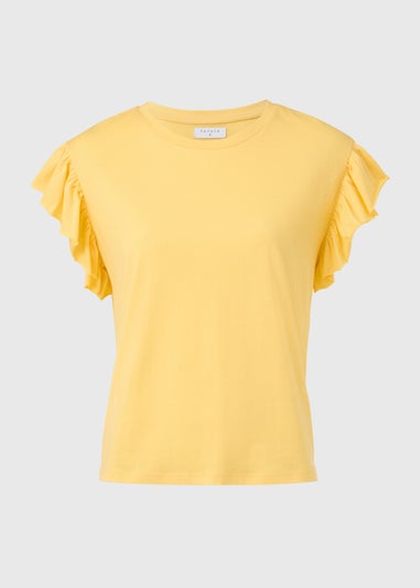 Yellow Frill Sleeve Top