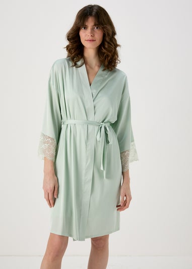 Green Lace Bridal Dressing Gown