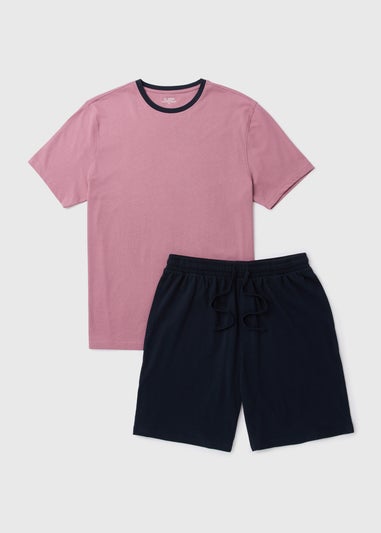 Purple Basic T-Shirt & Shorts Pyjama Set
