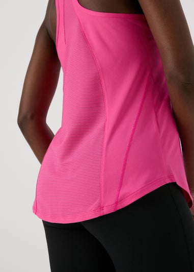 Souluxe Pink Mesh Sports Vest Top