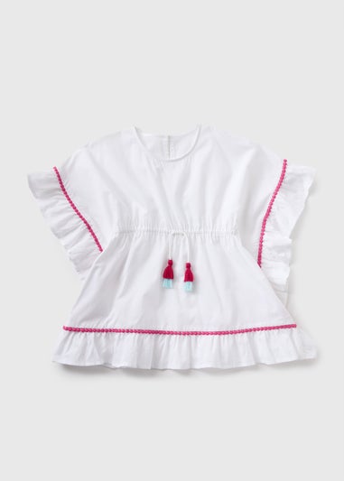 Girls White Kaftan (1-7yrs)