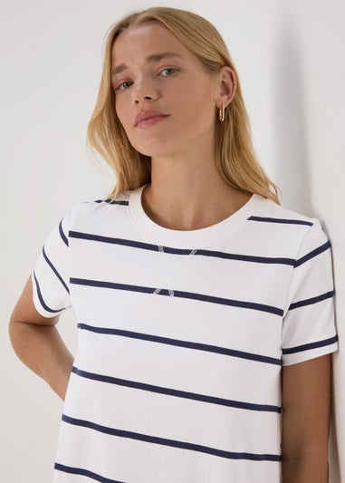 Navy Stripe T-Shirt Dress