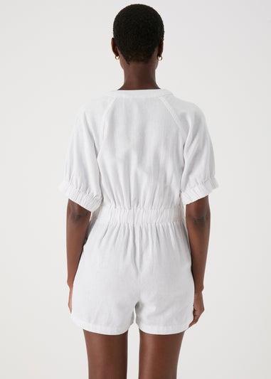 White Linen Playsuit