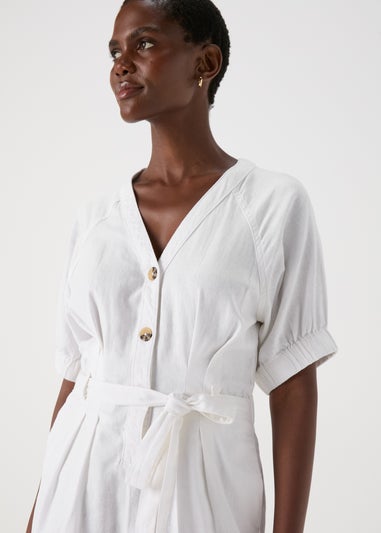 White Linen Playsuit