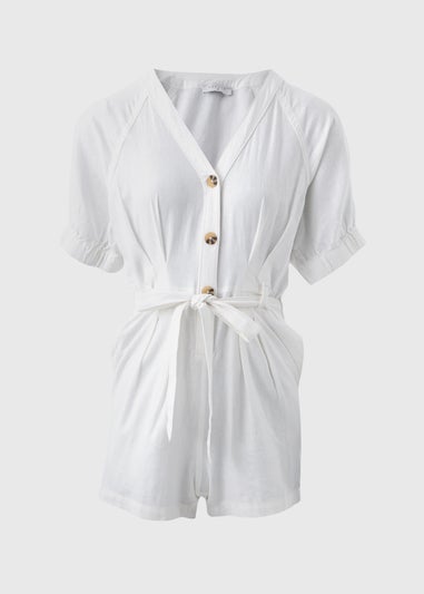 White Linen Playsuit