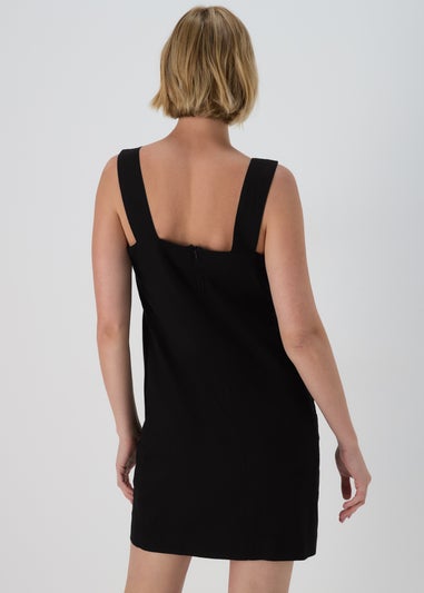 Black Linen Mini Dress