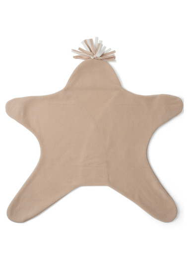 Clair de Lune Star Fleece Beige Wrap Blanket