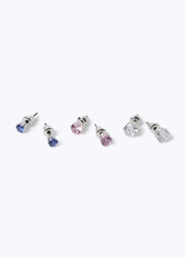 Muse 3 Pack Multicolour Stud Earrings