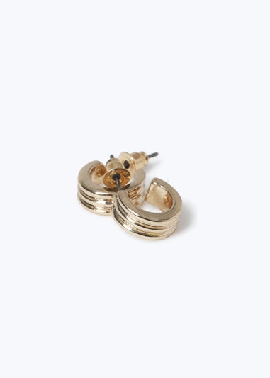 Muse Gold Ridge Mini Hoops