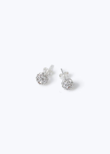 Shambala Ball Silver Earrings