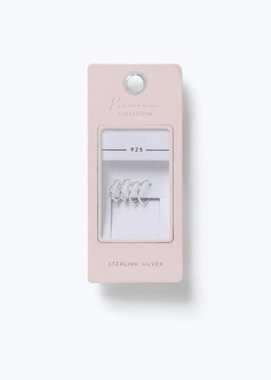 Silver 2pk Hoop Earrings