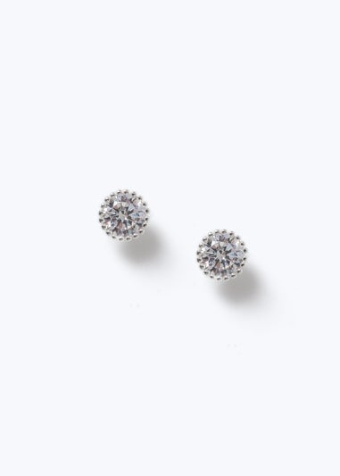 Silver Rhinestone Earrings