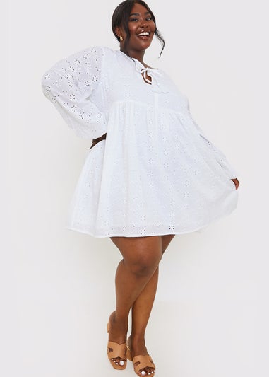 In The Style Stacey White Broderie Dress