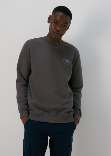 Charcoal Embroidered Sweatshirt