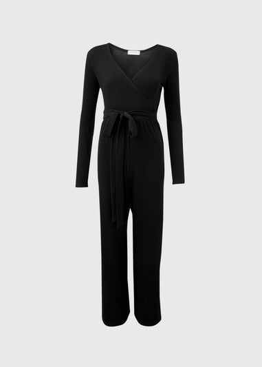 Black Tie Waist Jumpsuit