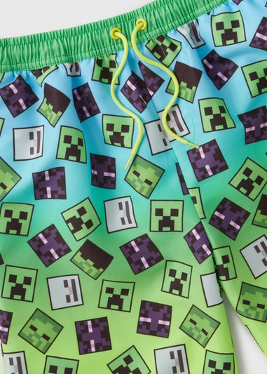 Minecraft Kids Green Swimshorts (5-12yrs)