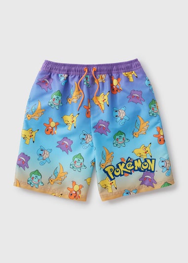 Pokemon Kids Blue Ombre Swimshort (5-12yrs)