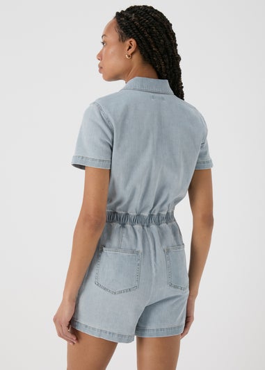 Lightwash Blue Denim Playsuit