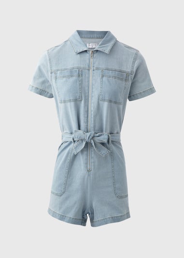 Lightwash Blue Denim Playsuit