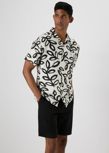 Ecru Mono Print Shirt