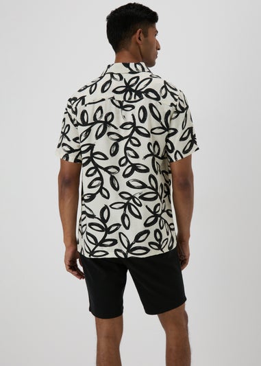 Ecru Mono Print Shirt