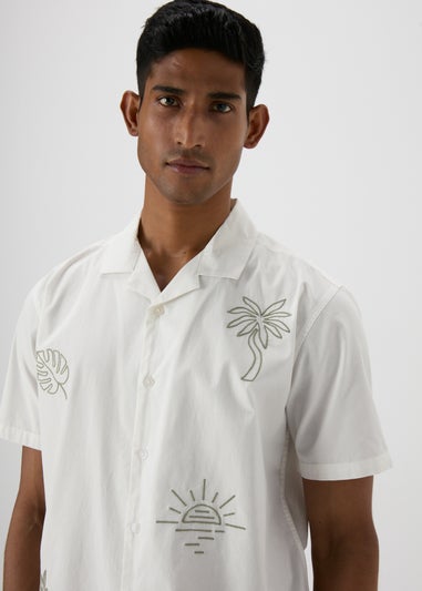 Ecru Embroidered Shirt